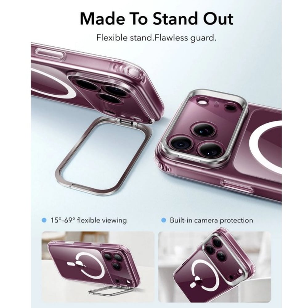 ESR Classic Hybrid Magnetic Case with Camera Control And Flex Stand for iPhone 18 Pro Max