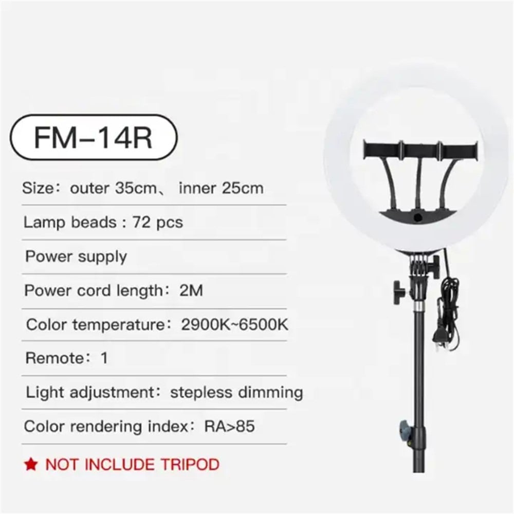 JMARY FM-14R 14 Inch Selfie Ring Light