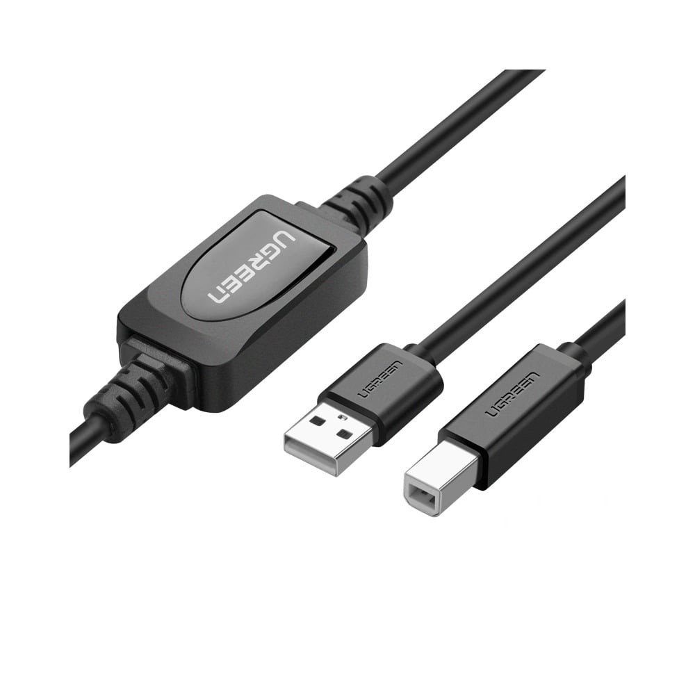 UGREEN 10374 USB-A 2.0 Male to USB-B Male Active Printer 10M Cable
