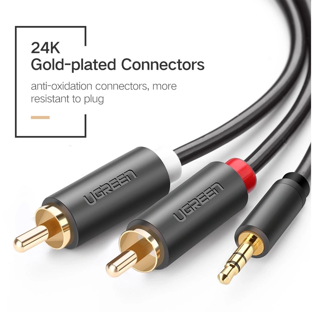 UGREEN 10512 3.5mm Male to 2 RCA Male Audio 3M Cable