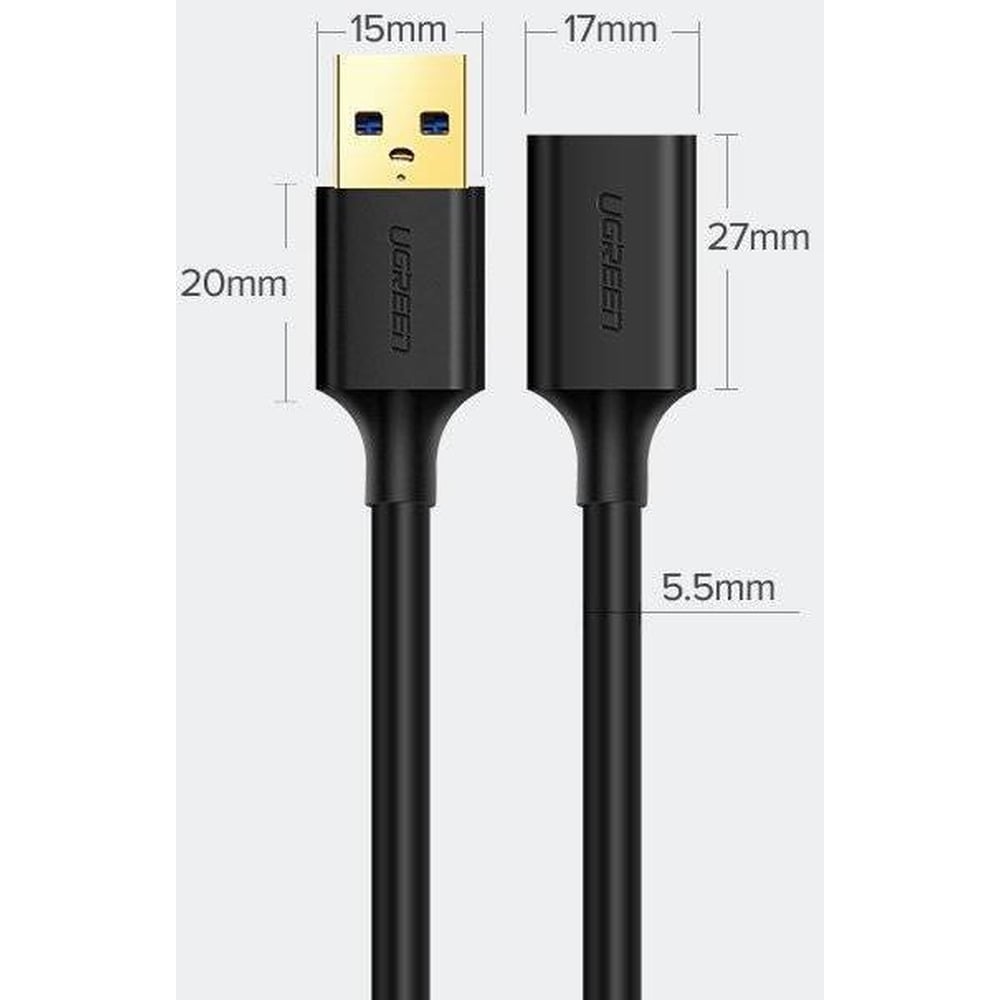 UGREEN 10373 USB 3.0 Extension 2M Cable