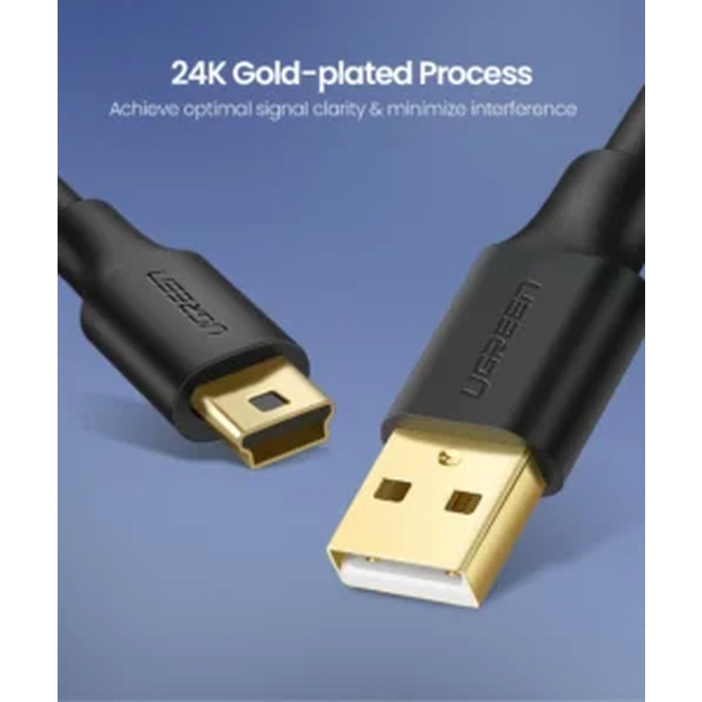 UGREEN 10386 USB 2.0 A Male to Mini 5 Pin Male 3M Cable