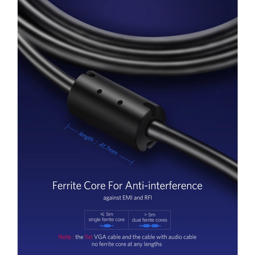 UGREEN 11630 VGA Male to Male 1.5M Cable