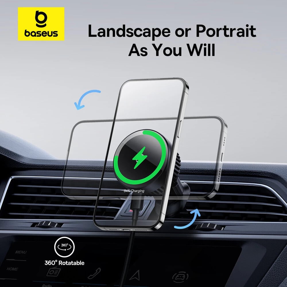 Baseus MagPro Series 15W Magnetic Wireless Charging Car Mount Air Vent Version
