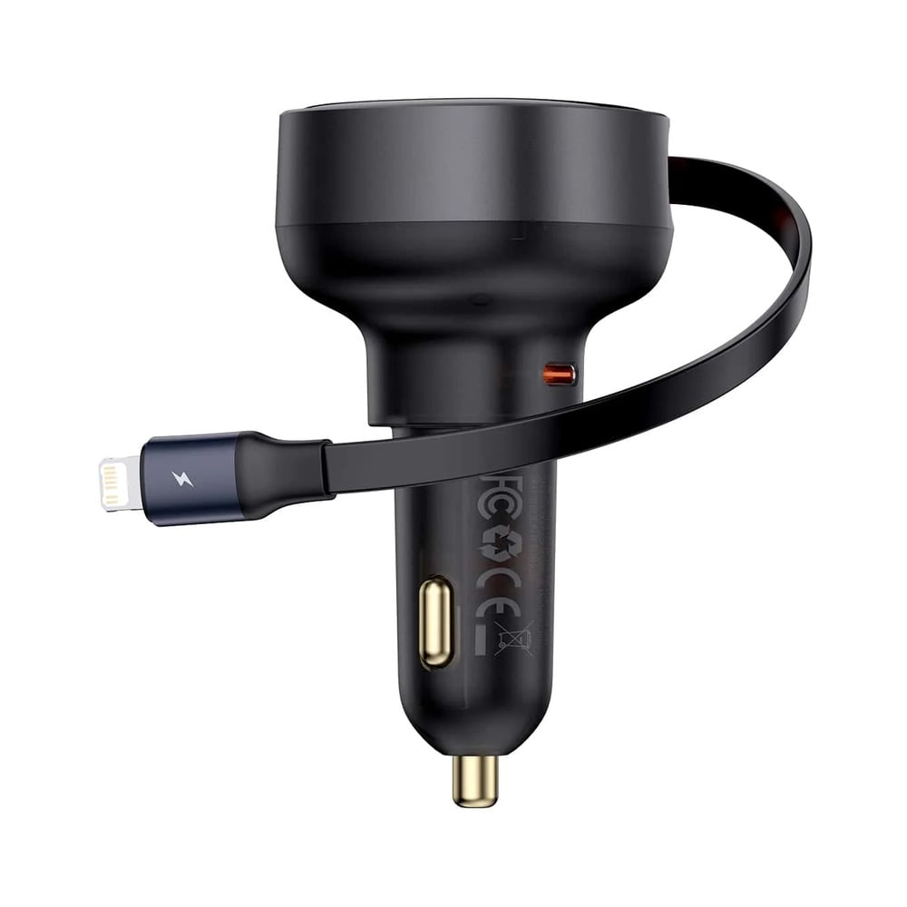 Baseus Enjoyment Pro 55W Type-C + Retractable iP Cable Car Charger