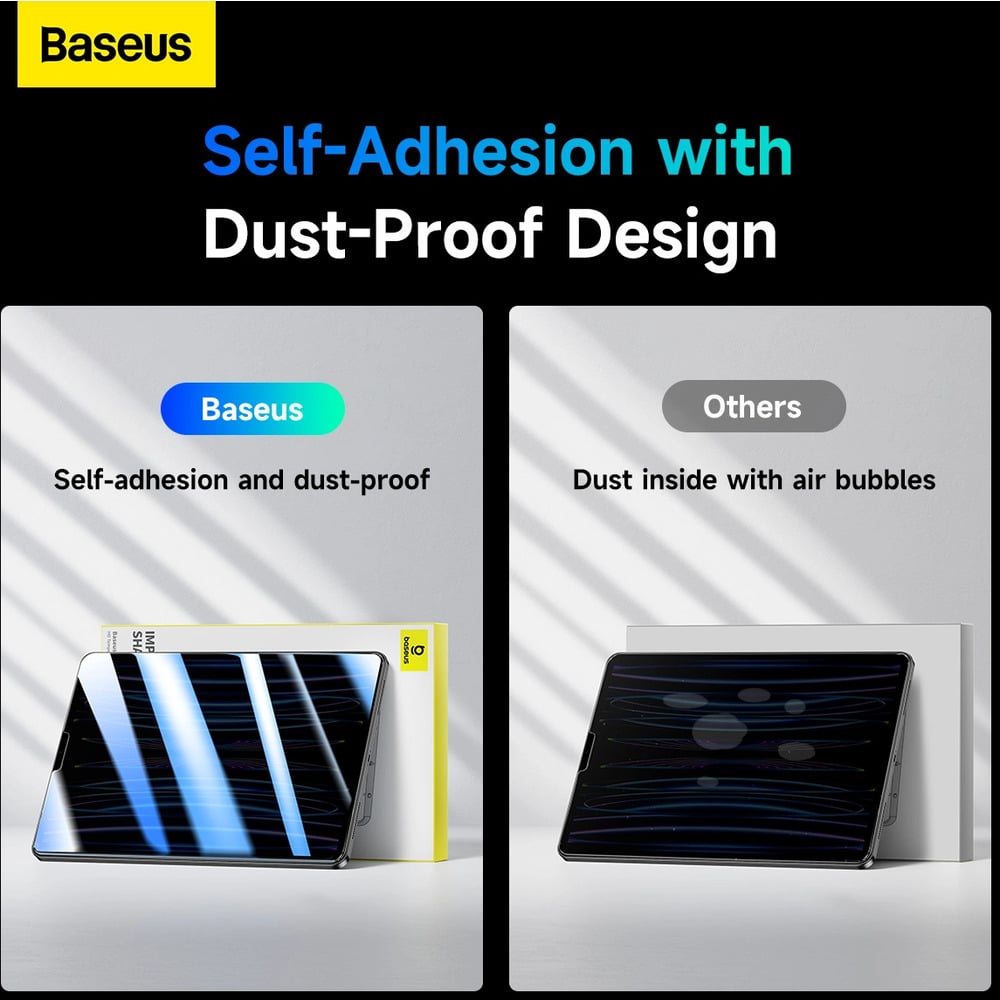 Baseus Crystalline Series HD Tempered-Glass Screen Protector for iPad Pro (2024) 11″