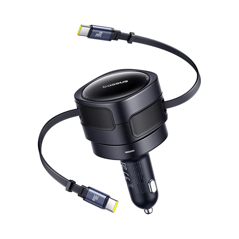 Baseus Enjoyment Max 60W Car Charger with USB-C+C Cables