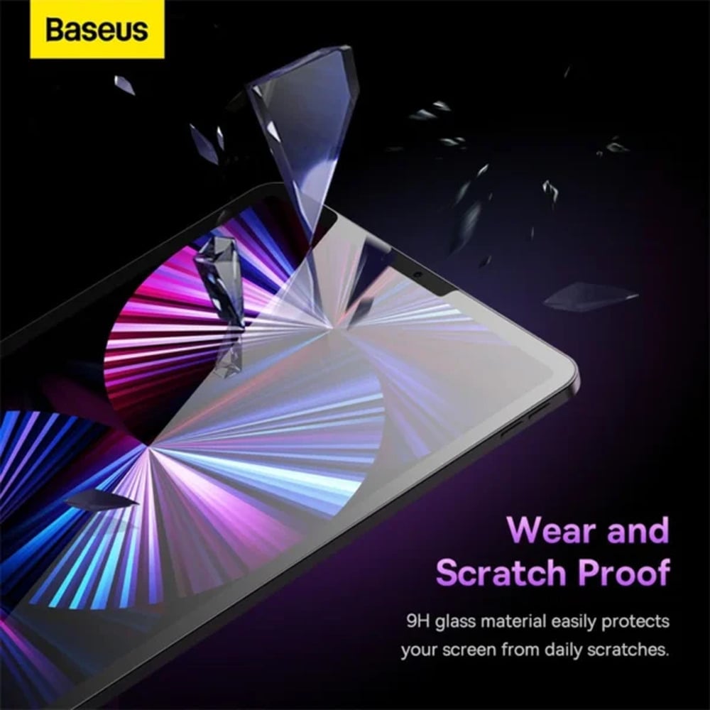 Baseus Crystal Series 0.3mm HD Tempered Glass Screen Protector for 8.3-inch iPad Mini 2021 installation and cleaning kit included