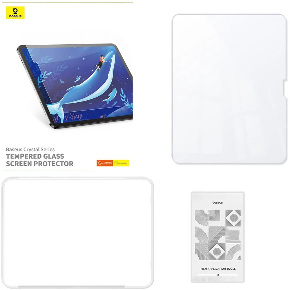 Baseus Crystal Blue Light Blocking Tempered Glass Screen Protector for iPad Pro (2024) 13”