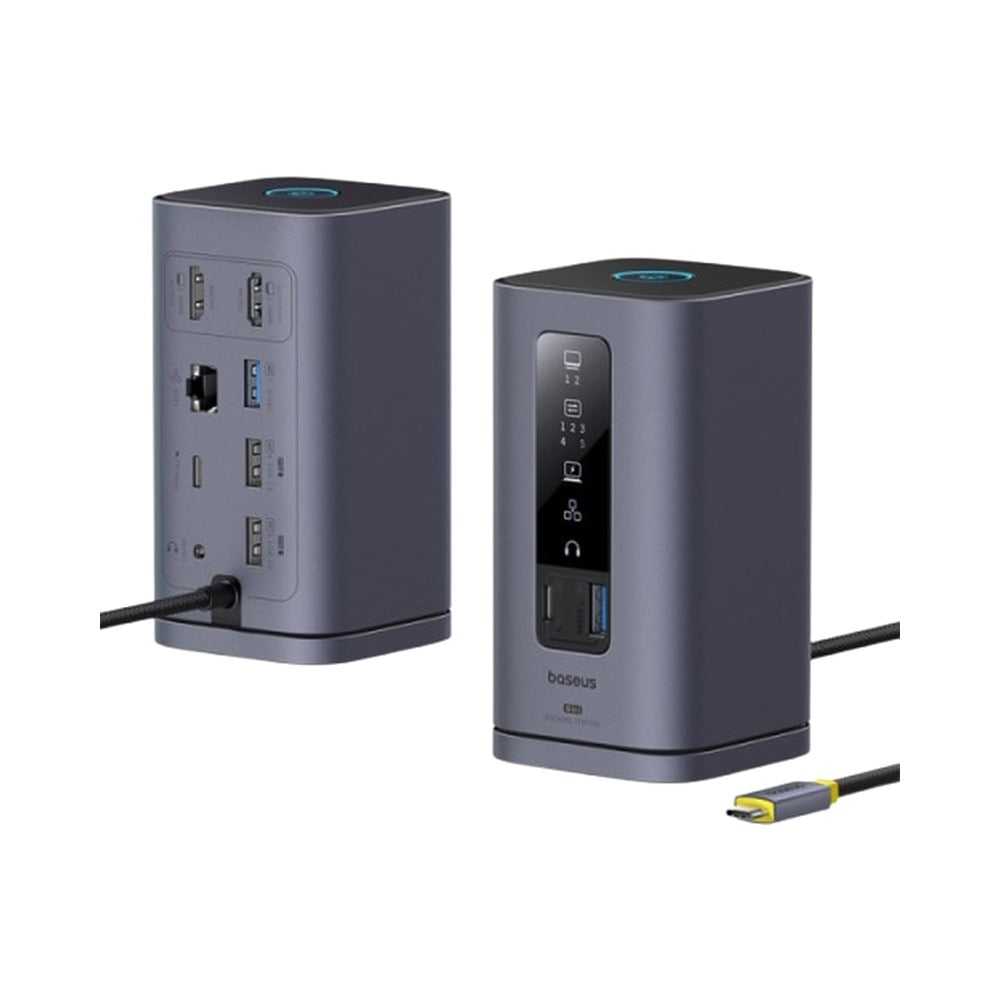 Baseus Spacemate Series 10-in-1 USB-C to 1*HDMI4K@60Hz/1*HDMI 4K@30Hz/2*USB-A (5Gbps)/1*USB-C (5Gbps)/1*RJ45/2*USB-A (480Mbps)/1*USB-C (PD)/ 1*3.5mm Audio (MAC) Docking Station