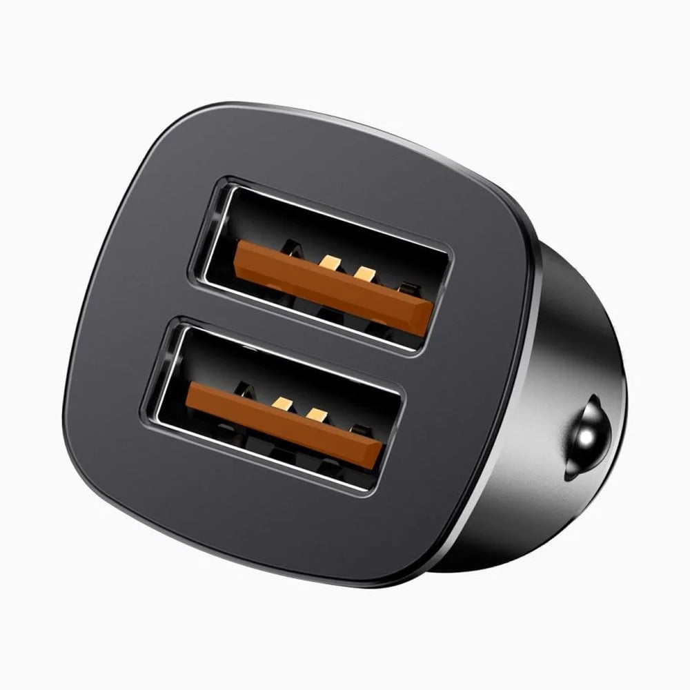 Baseus Square Metal 30W A+A Dual QC3.0 Quick Car Charger