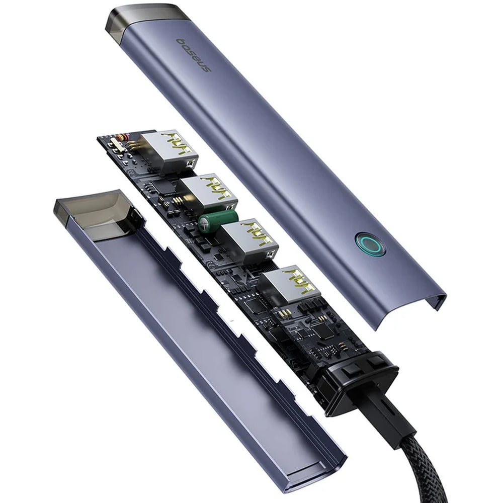 Baseus UltraJoy AIR Series 4-Port USB-A &amp; Type-C 2 in 1 to USB 10Gbps 3.1*4+Type-C 5V Hub Adapter