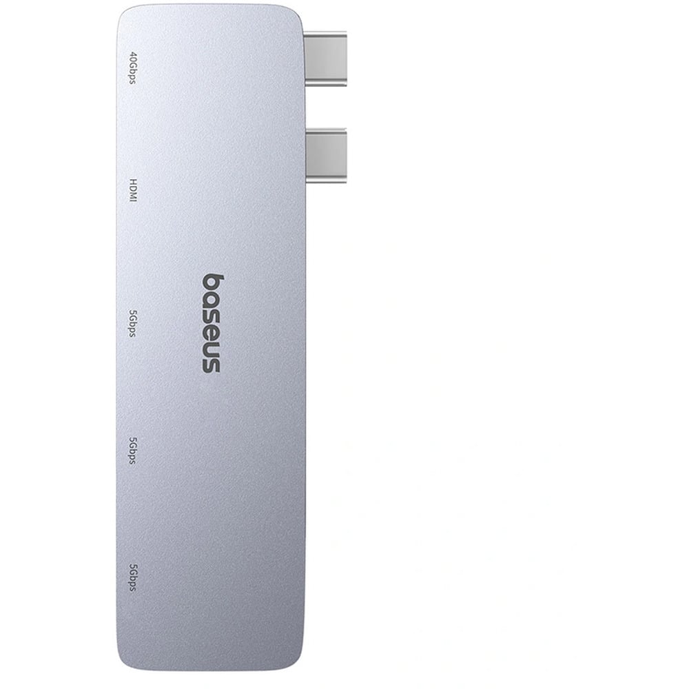 Baseus UltraJoy Series 5-Port Dual Type-C to Type-C 40Gbps*1+HDMI 4K@30Hz*1+USB3.0*3 Hub Adapter