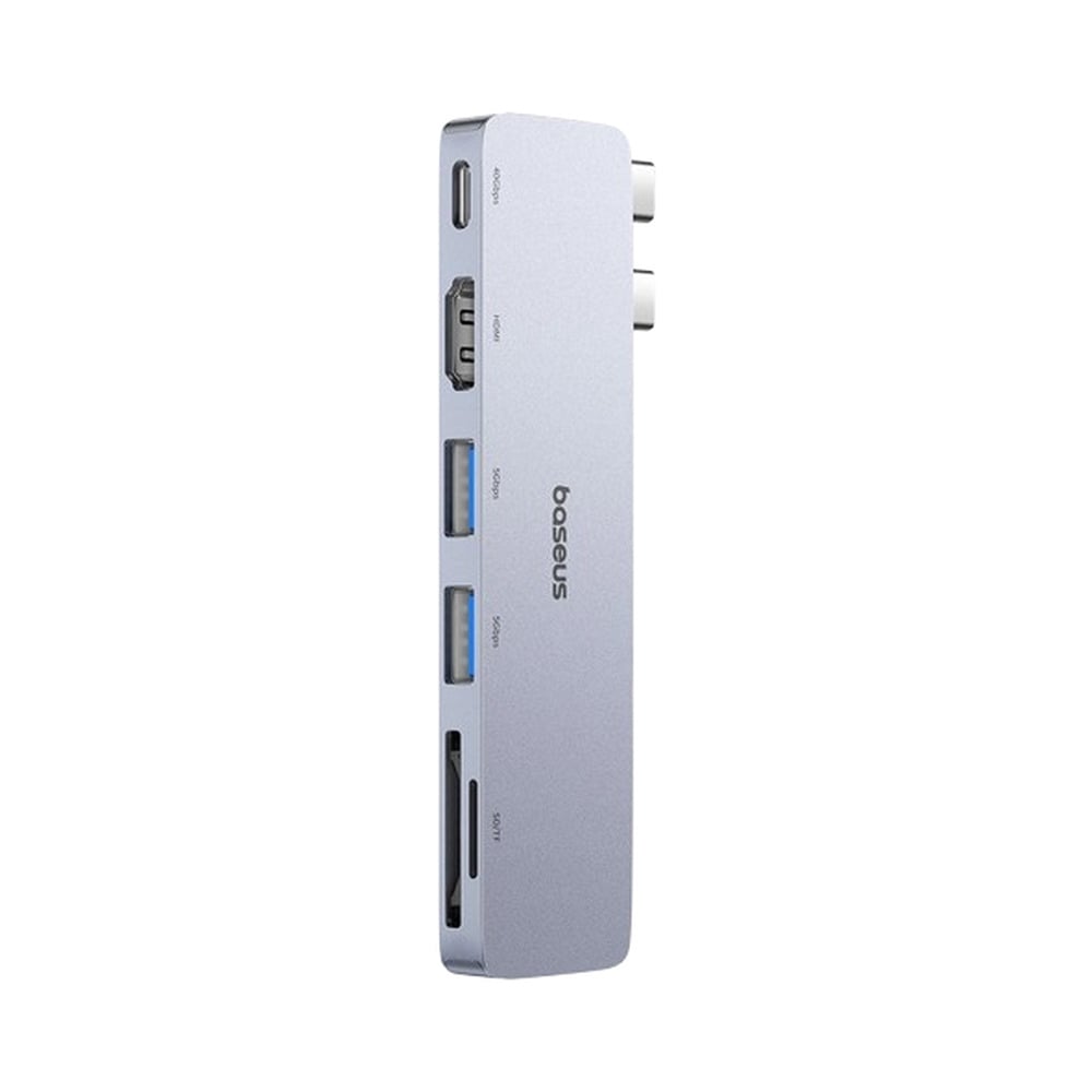 Baseus UltraJoy Series 6-Port Type C * 2 to USB-C 40Gbps*1+HDMI 4K@30Hz*1+USB3.0*2+SD/TF3.0*1  Direct Link Hub Adapter
