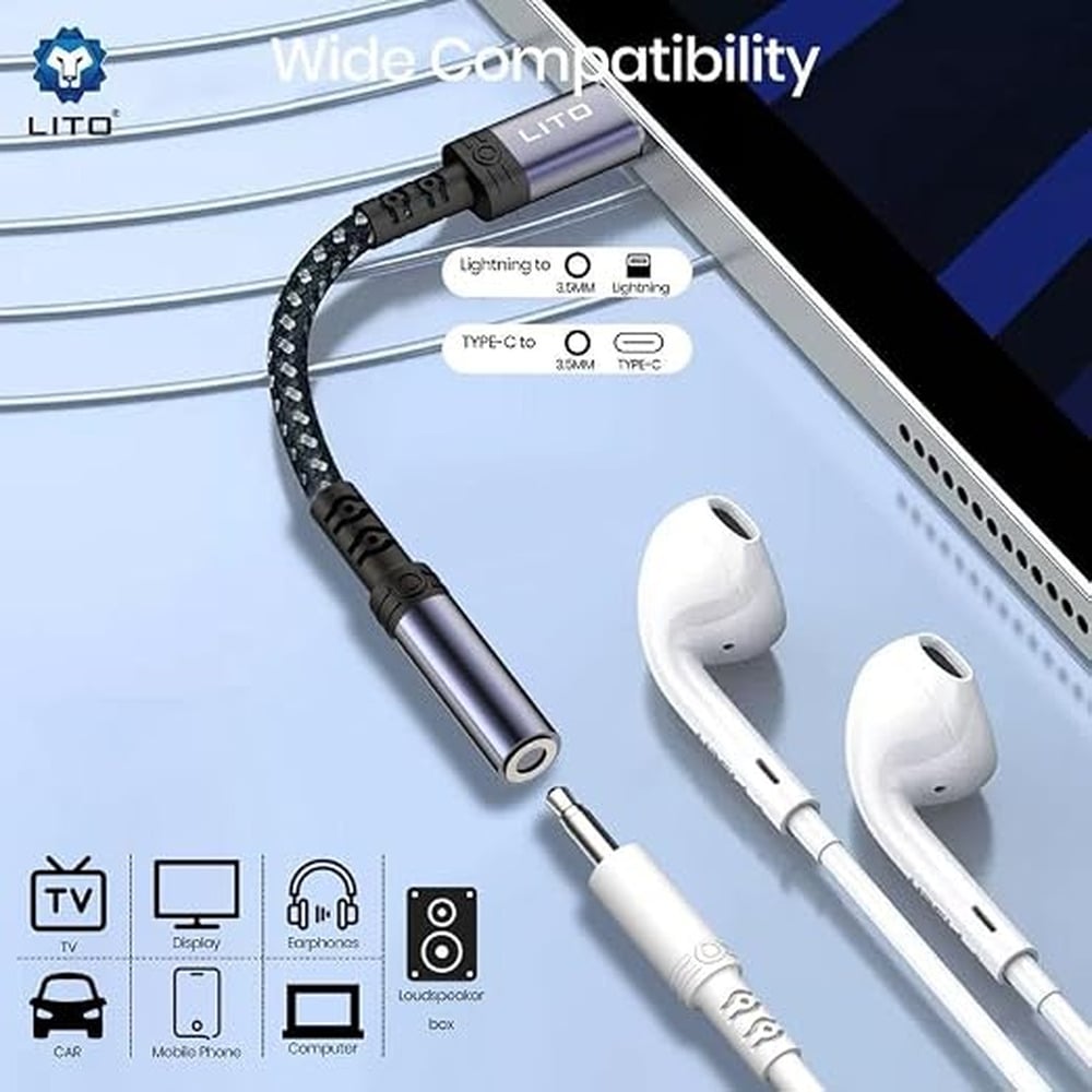 LITO LA03L LIGHTNING TO 3.5MM JACK ADAPTER